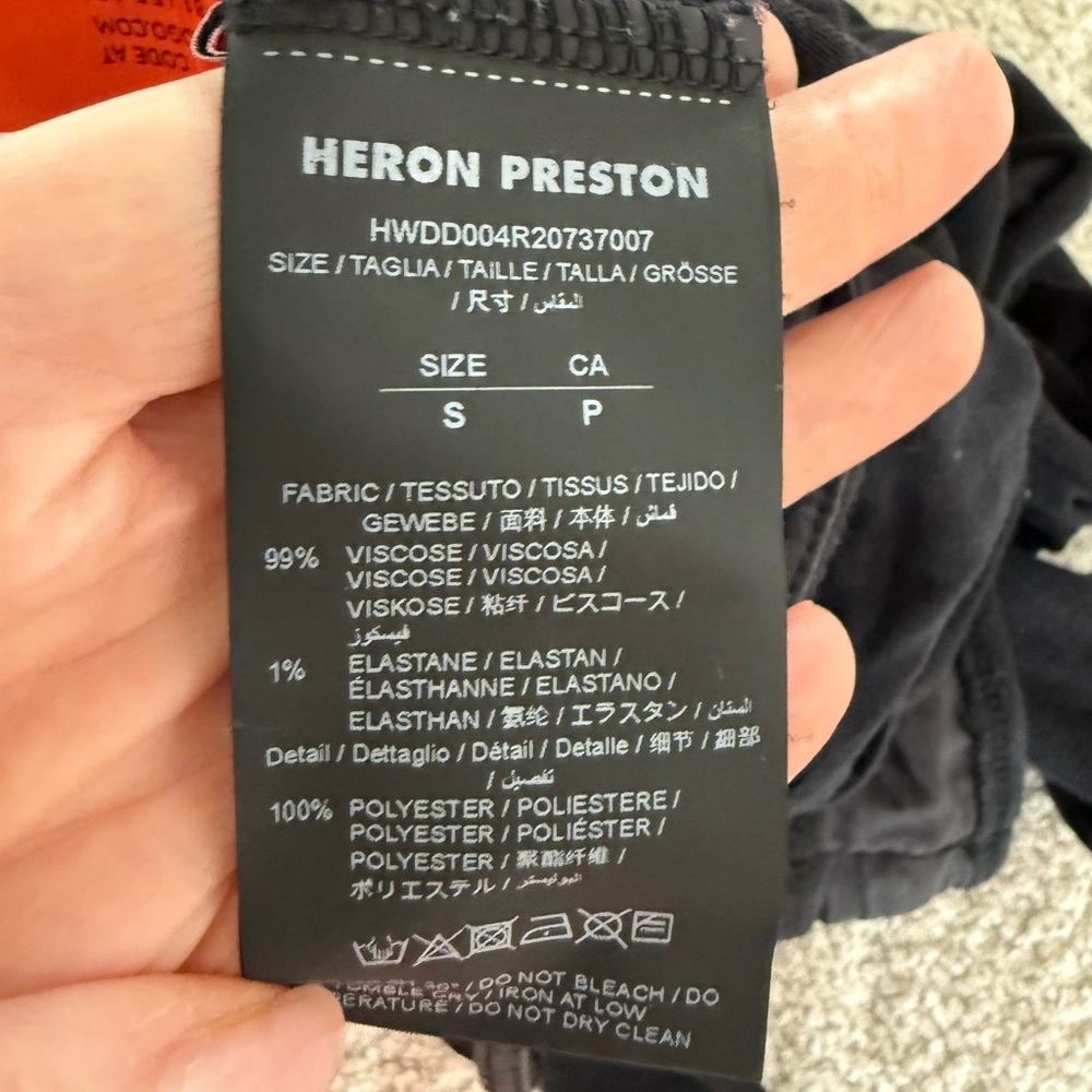 Heron Preston Black Bodysuit with Orange Tag - Picture 2 of 4